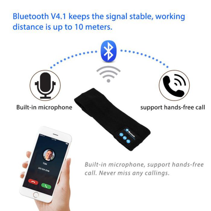 Bluetooth Audio Speaker Sports Sweatband Headwear Strap 3