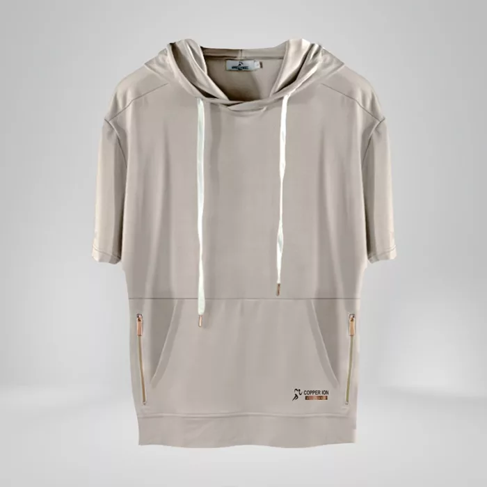 Hooded Shirt Copper Fabric White