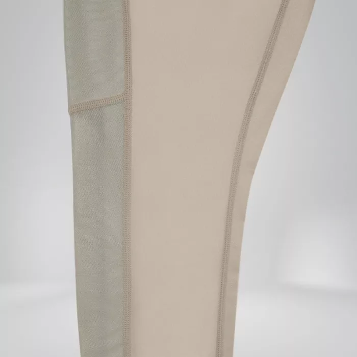 copper fabric leggings side pocket white