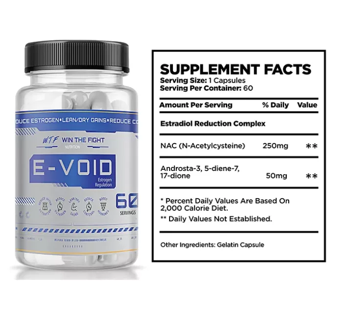 Bottle WTF Evoid Supplement Facts