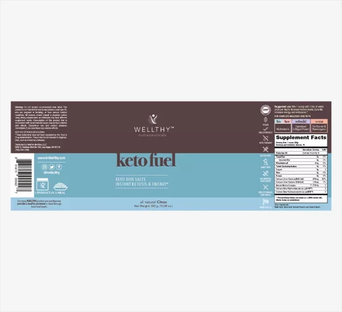 Keto Fuel – BHB Salts For Instant Ketosis Nutrition Facts