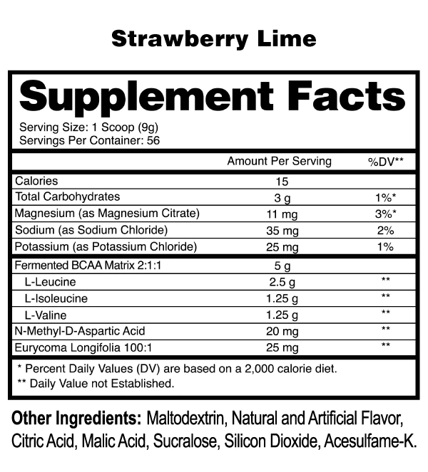 AnabolicBCAAs StrawberryLime SuppFacts