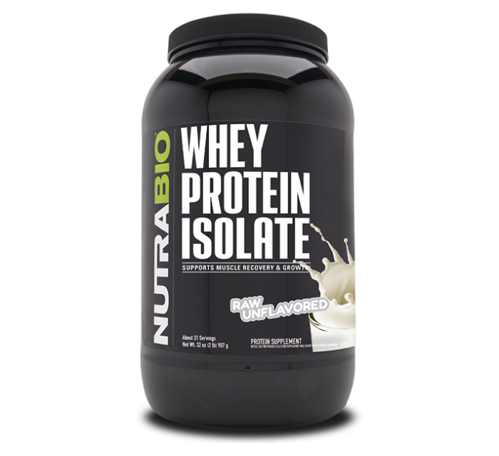 NutraBio Whey Protein Isolate Raw Unflavored
