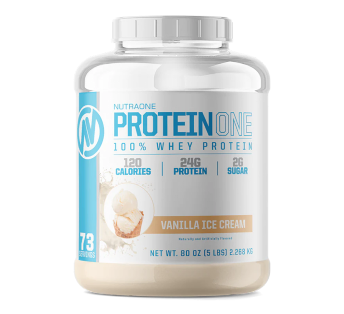 NutraOne ProteinOne Whey Protein Vanilla Ice Cream 5lb3