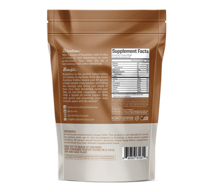 NutraOne RoastOne Coffee Infused Protein2