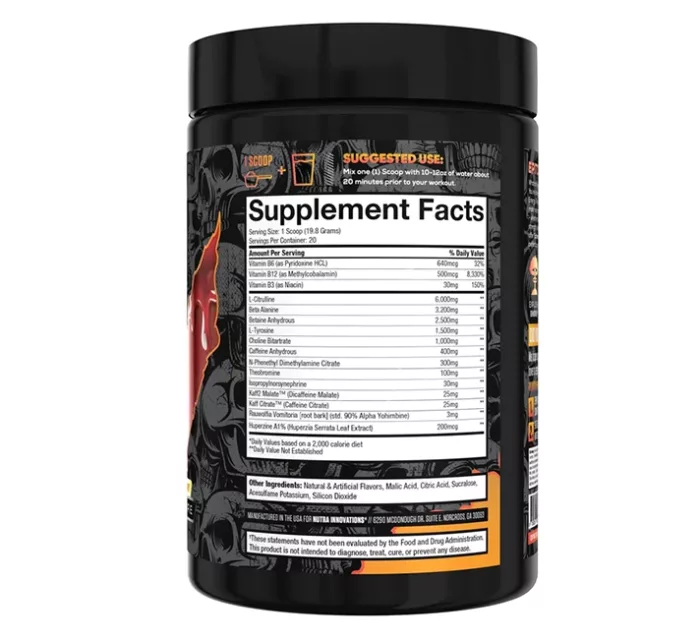 Nutra Innovations Epitome Hardcore Pre Workout Paradise Candy2