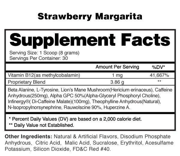 StimLord StrawberryMargarita SuppFacts